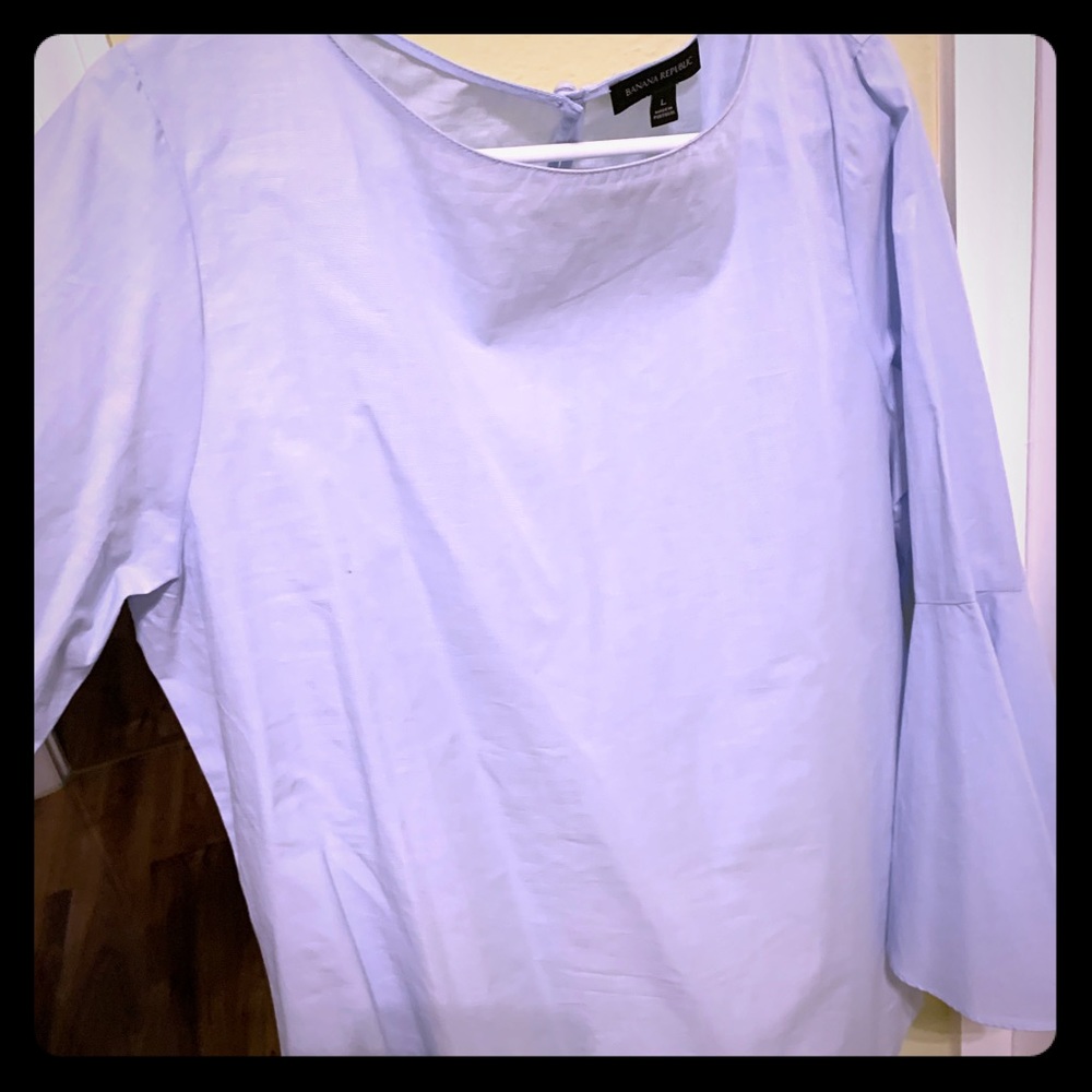 Banana Republic light blue bell sleeve shirt